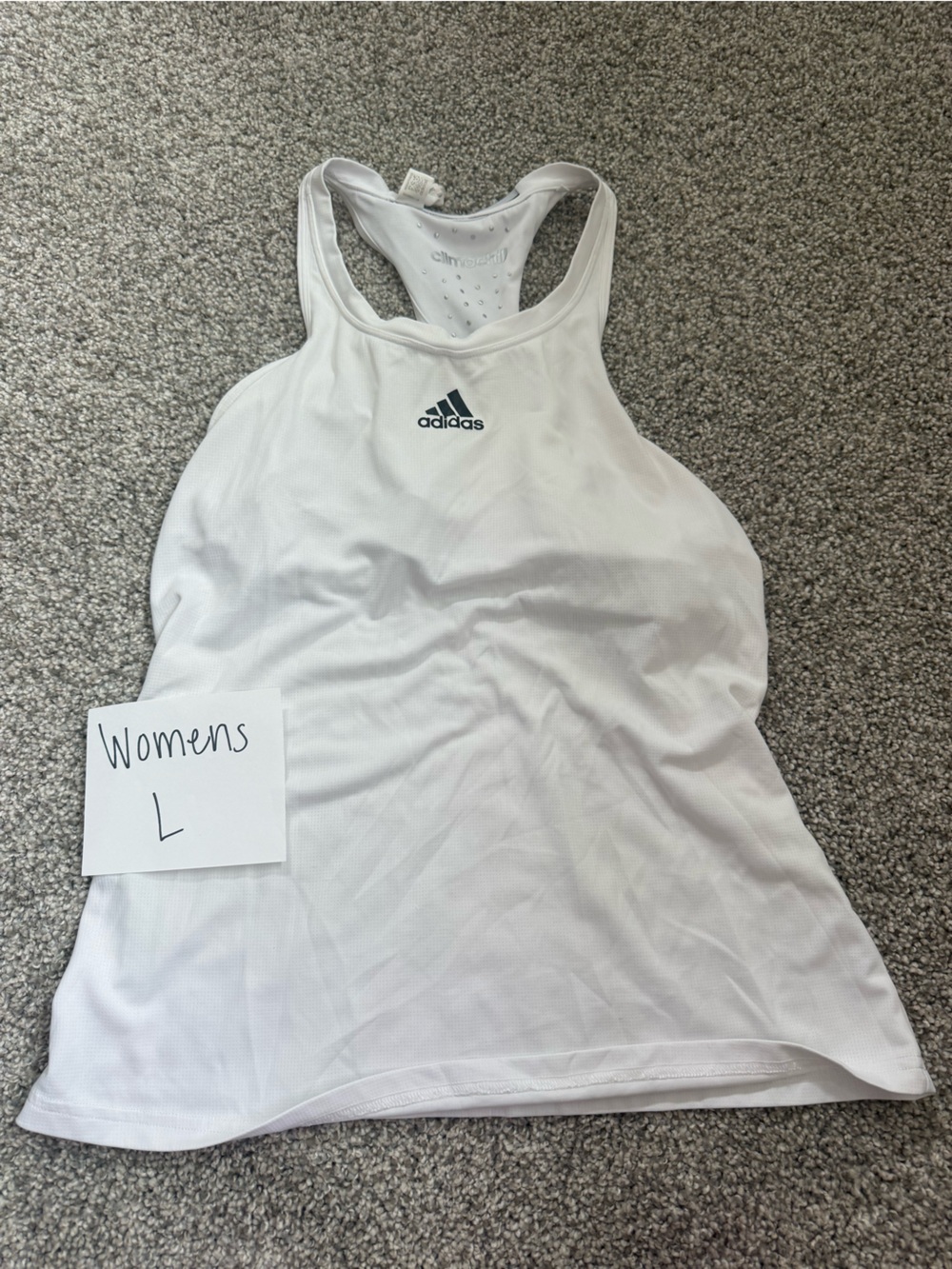 adidas White Women's Racerback Tank Top